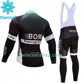 Fietskleding (Fietsshirt Lange Mouw + Lange Koersbroek) 2017 Bora-Hansgrohe N001 Winter Thermal Fleece